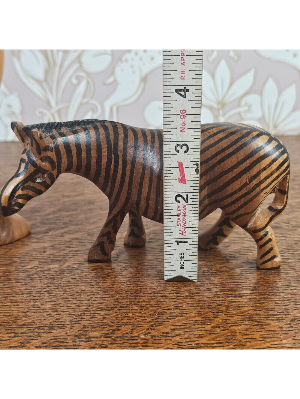 Vintage Hand Carved Wood Zebra & Gazelle Figurines African Safari Lot - Picture 8 of 15